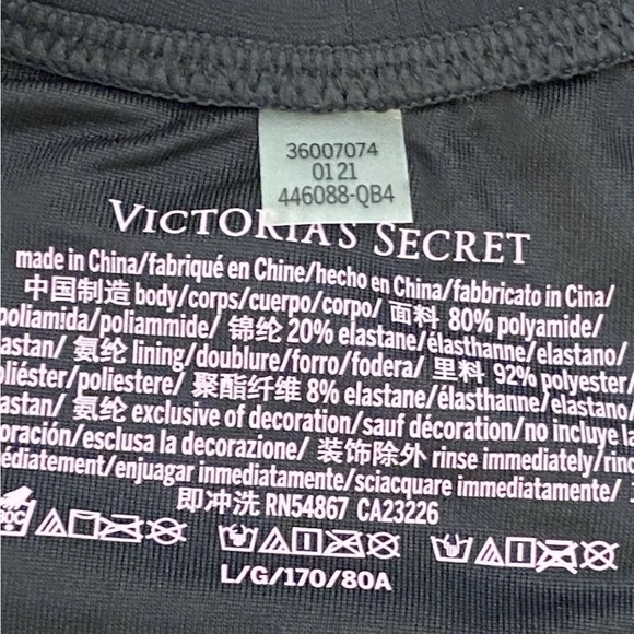 NWT Victoria’s Secret Black Sexy High Leg Brazilian Swim Bikini Bottom - Picture 9 of 10